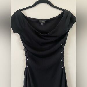 Topshop Black Mini Dress with Side Details